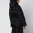 Doudoune noire ceinturée en Re-Nylon