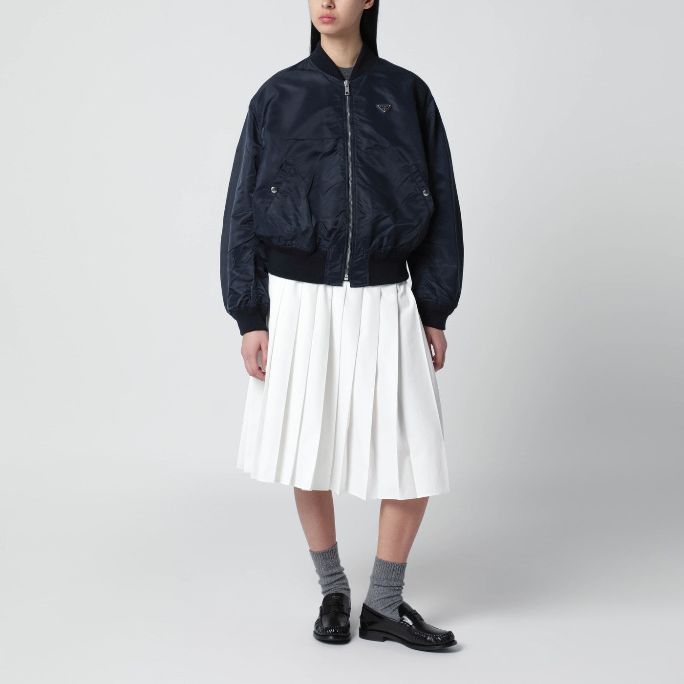Bomber blu in Re-Nylon