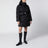Black Re-Nylon long down jacket with belt bag