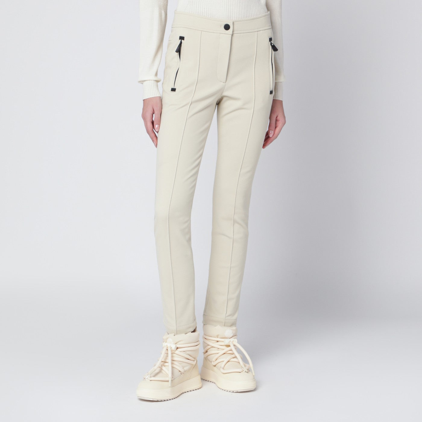 Pantaloni slim avorio in GORE-TEX 