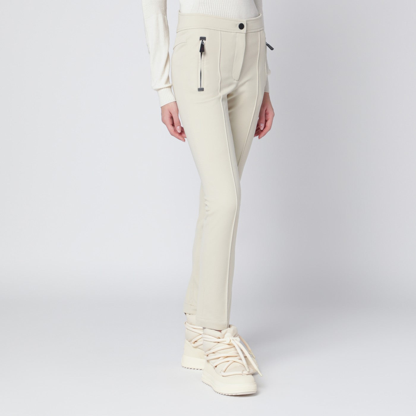 Pantaloni slim avorio in GORE-TEX 