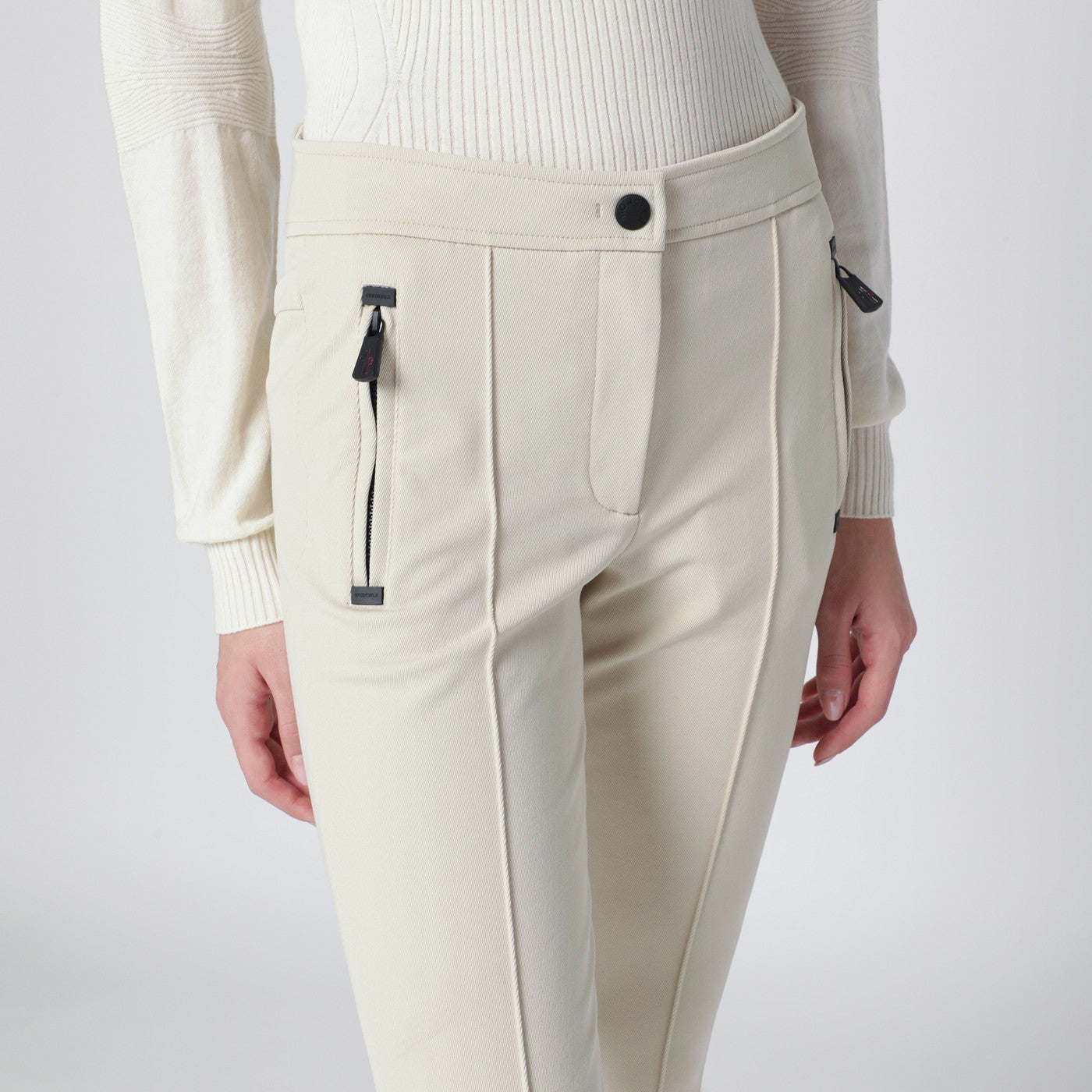 Pantaloni slim avorio in GORE-TEX 