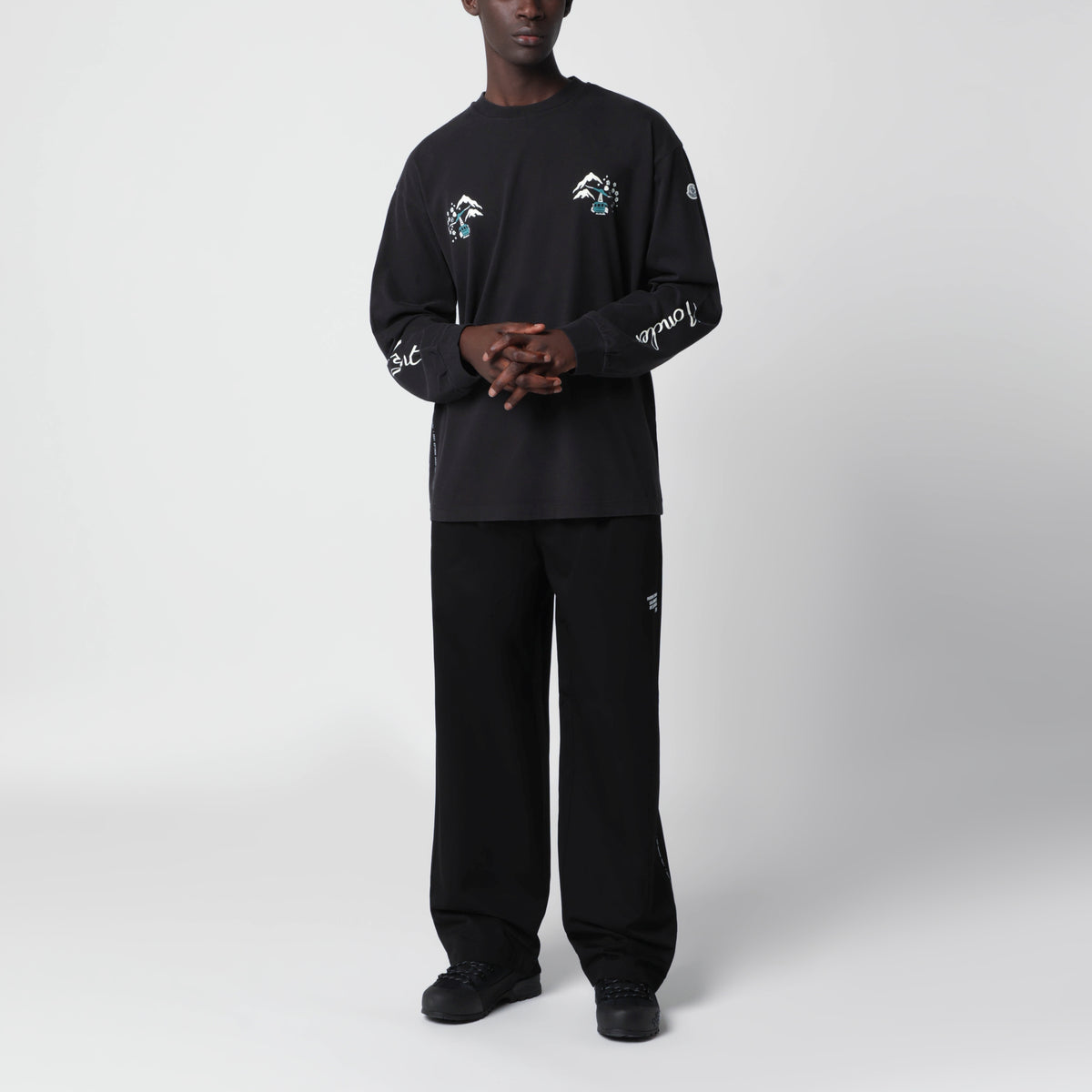 Pantaloni neri in gabardine