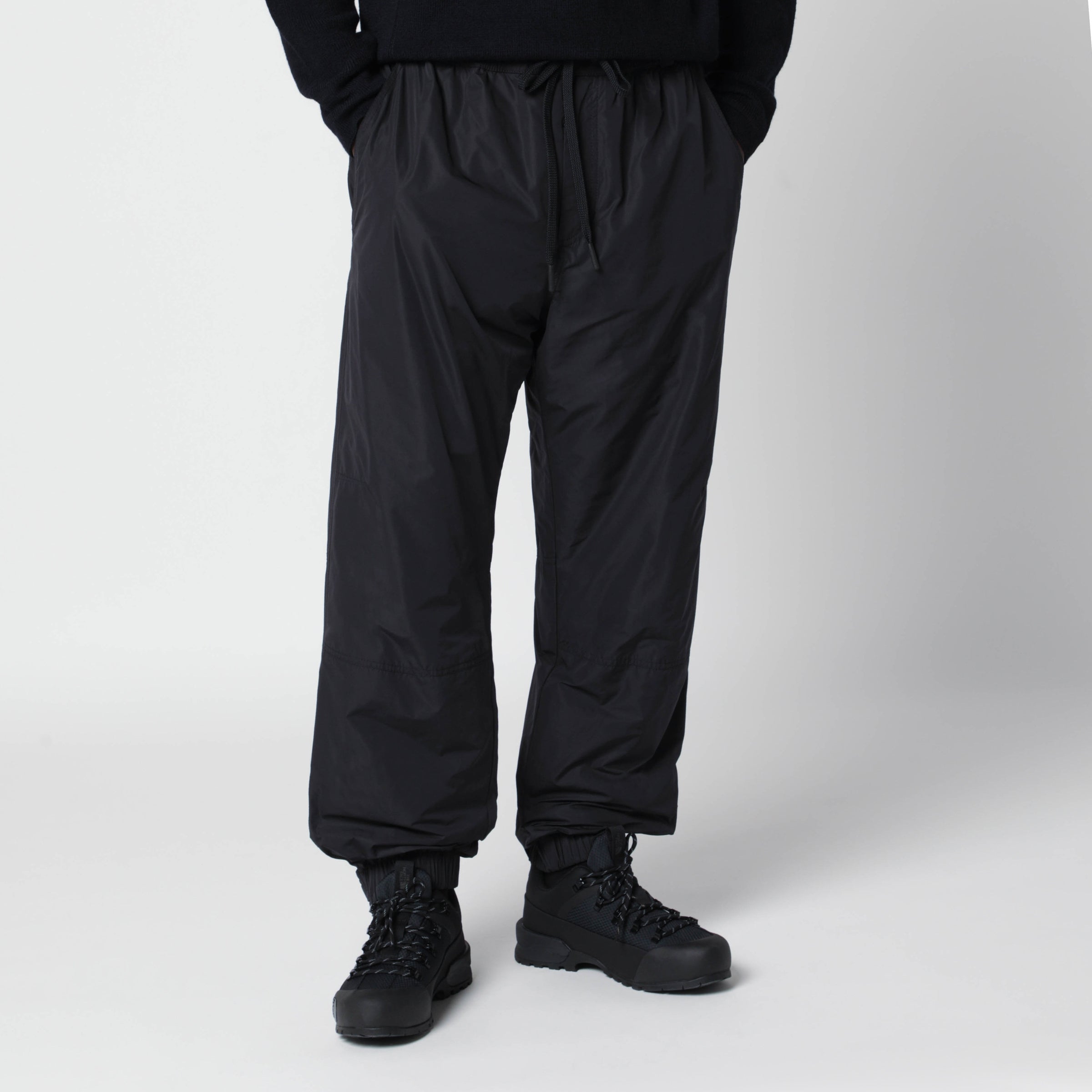 Moncler Grenoble Black trousers in technical fabric | TheDoubleF