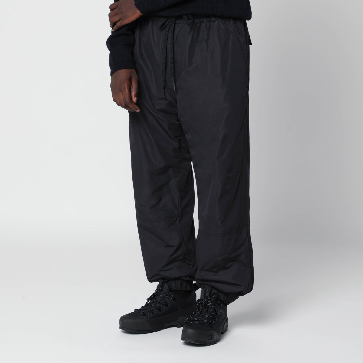 Black trousers in technical fabric