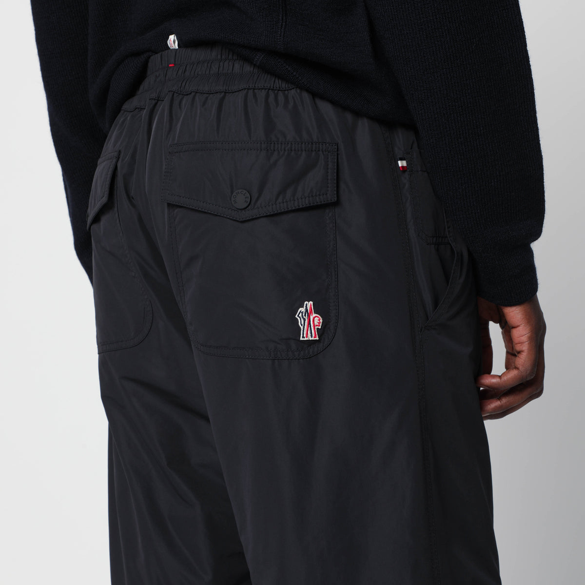 Black trousers in technical fabric