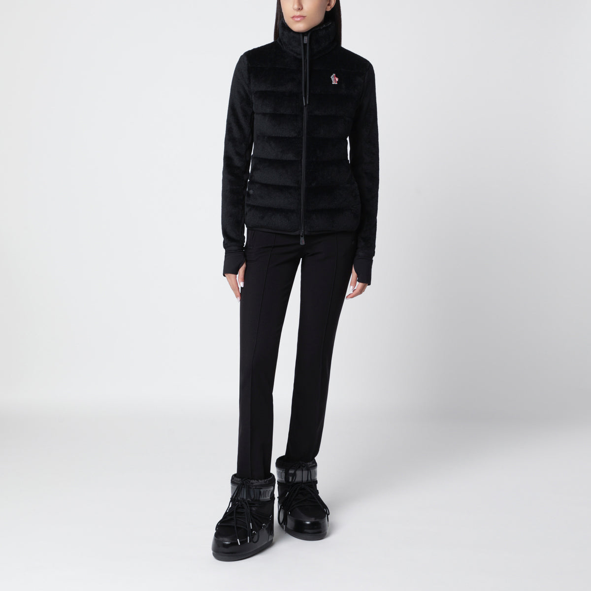 Pantaloni neri in tessuto tecnico stretch