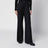 Pantalon noir à jambe large en laine