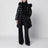 Schwarze Hose mit weitem Bein aus Wolle