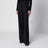 Schwarze Hose mit weitem Bein aus Wolle