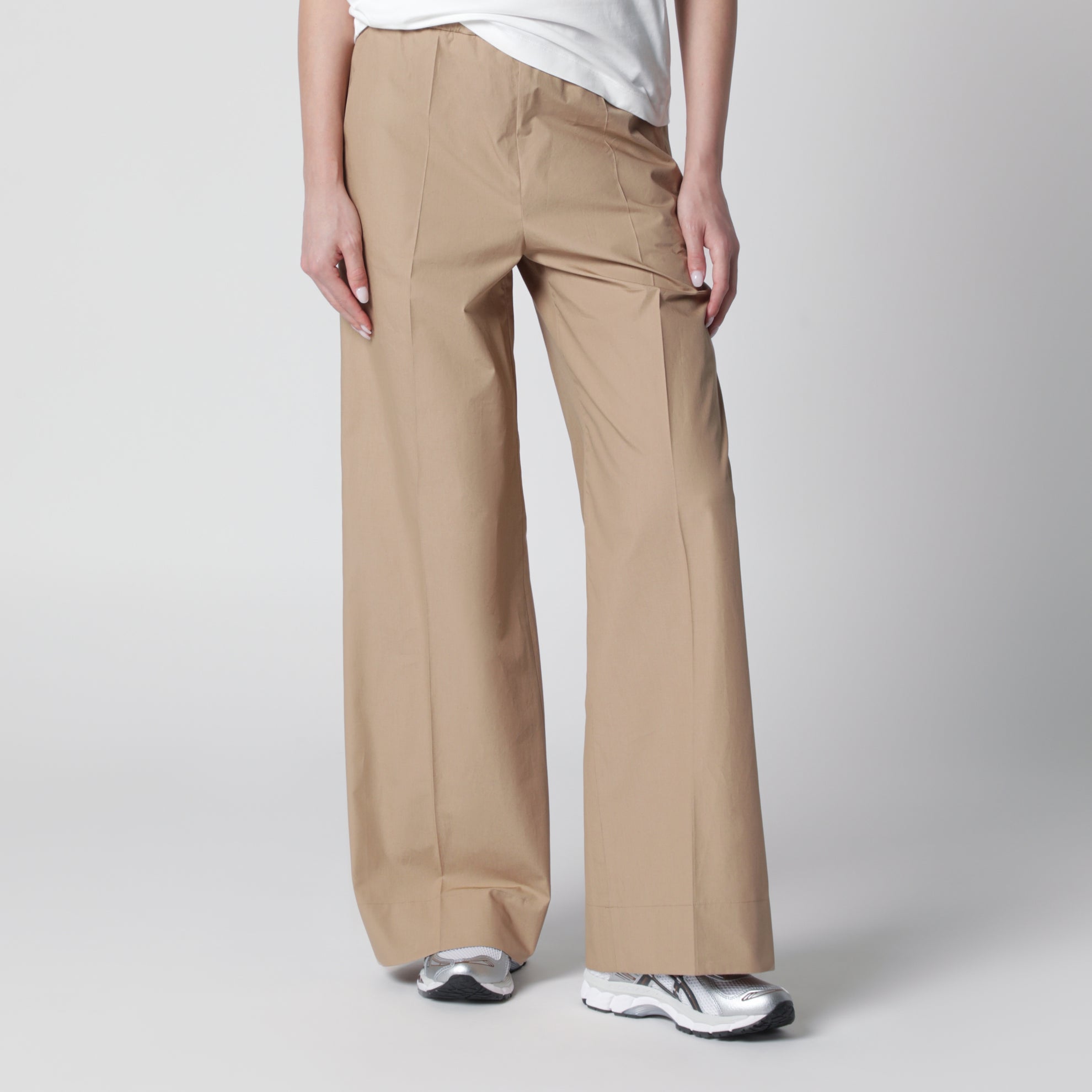 Pantalone beige in cotone