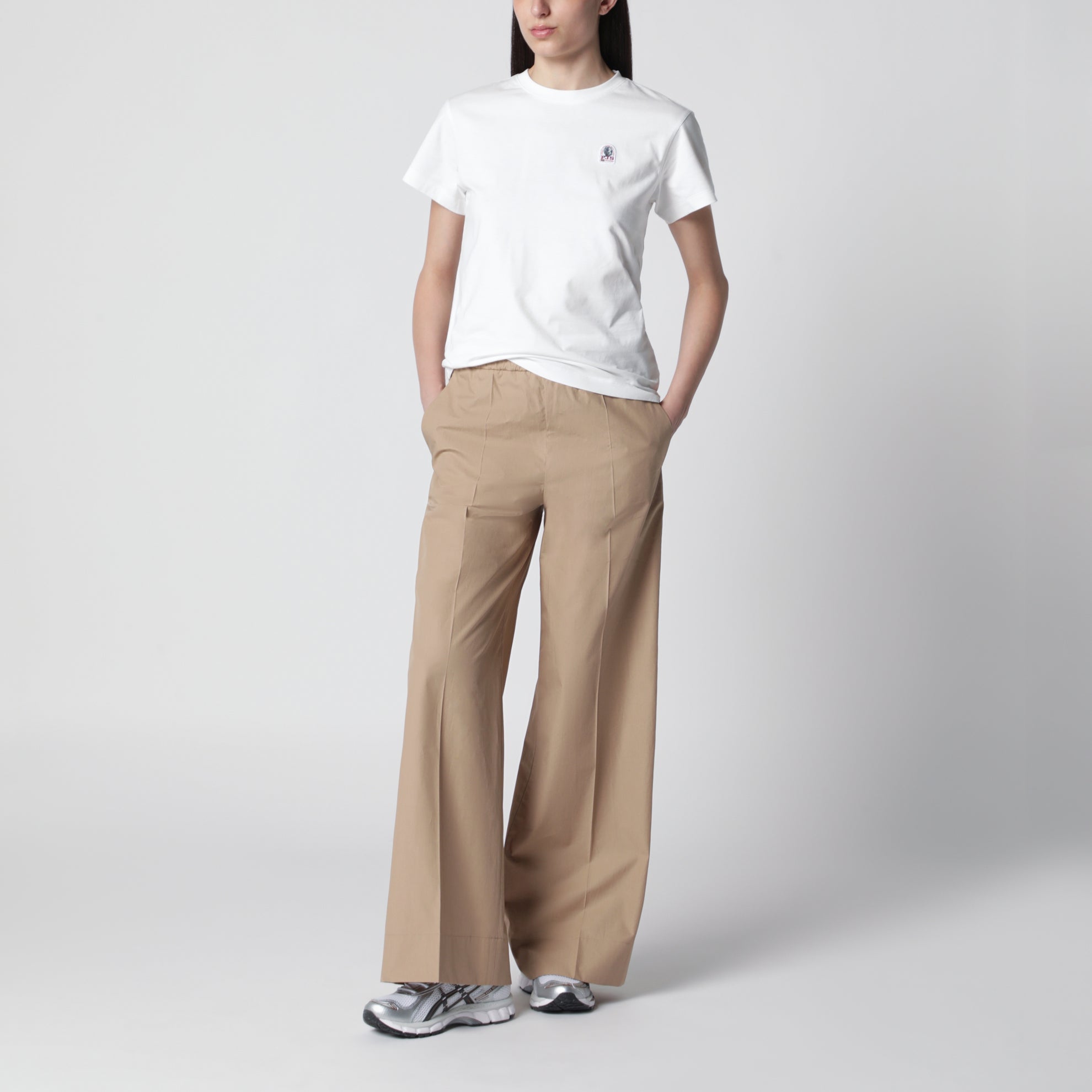 Pantalone beige in cotone