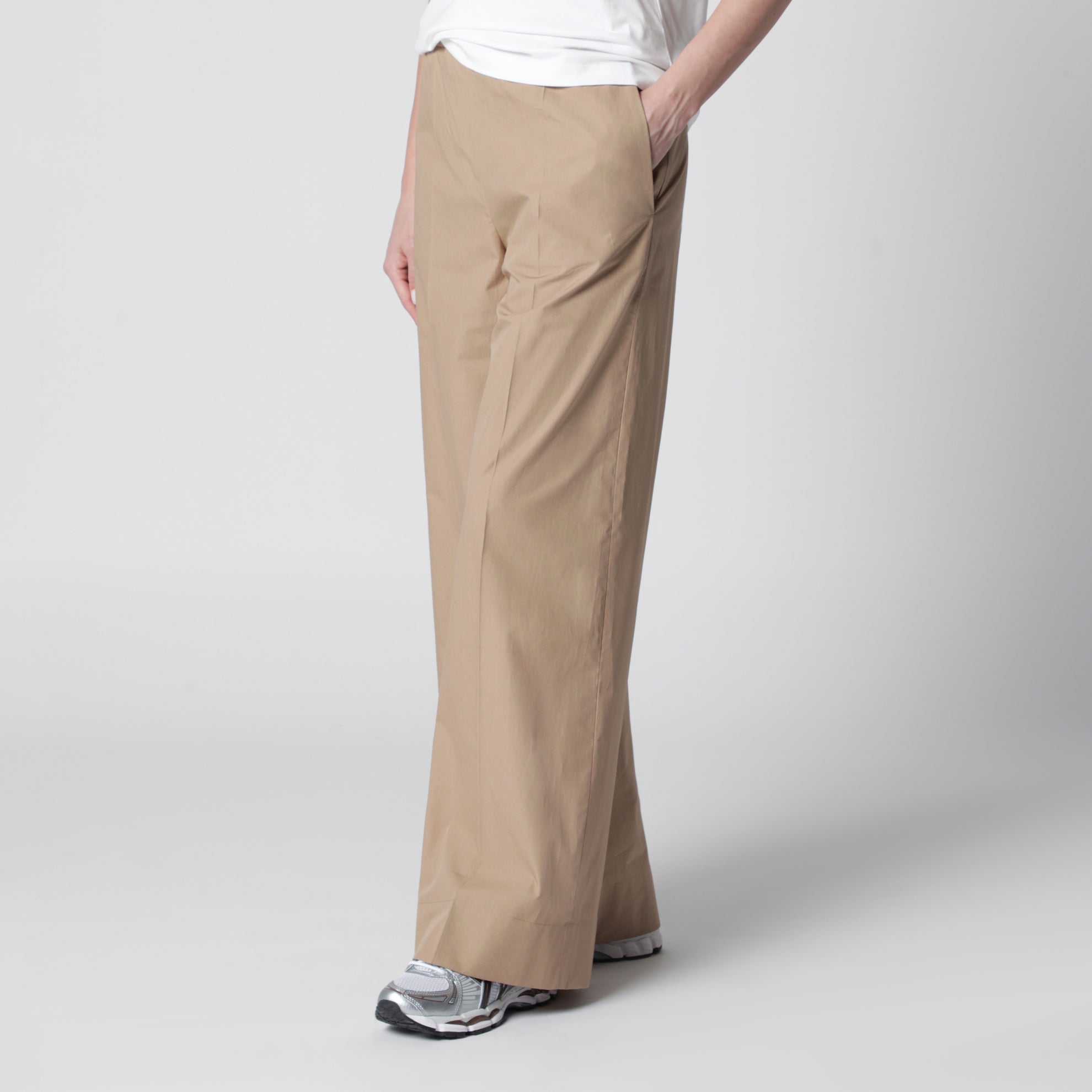 Pantalone beige in cotone