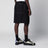Short cargo noir en gabardine de coton