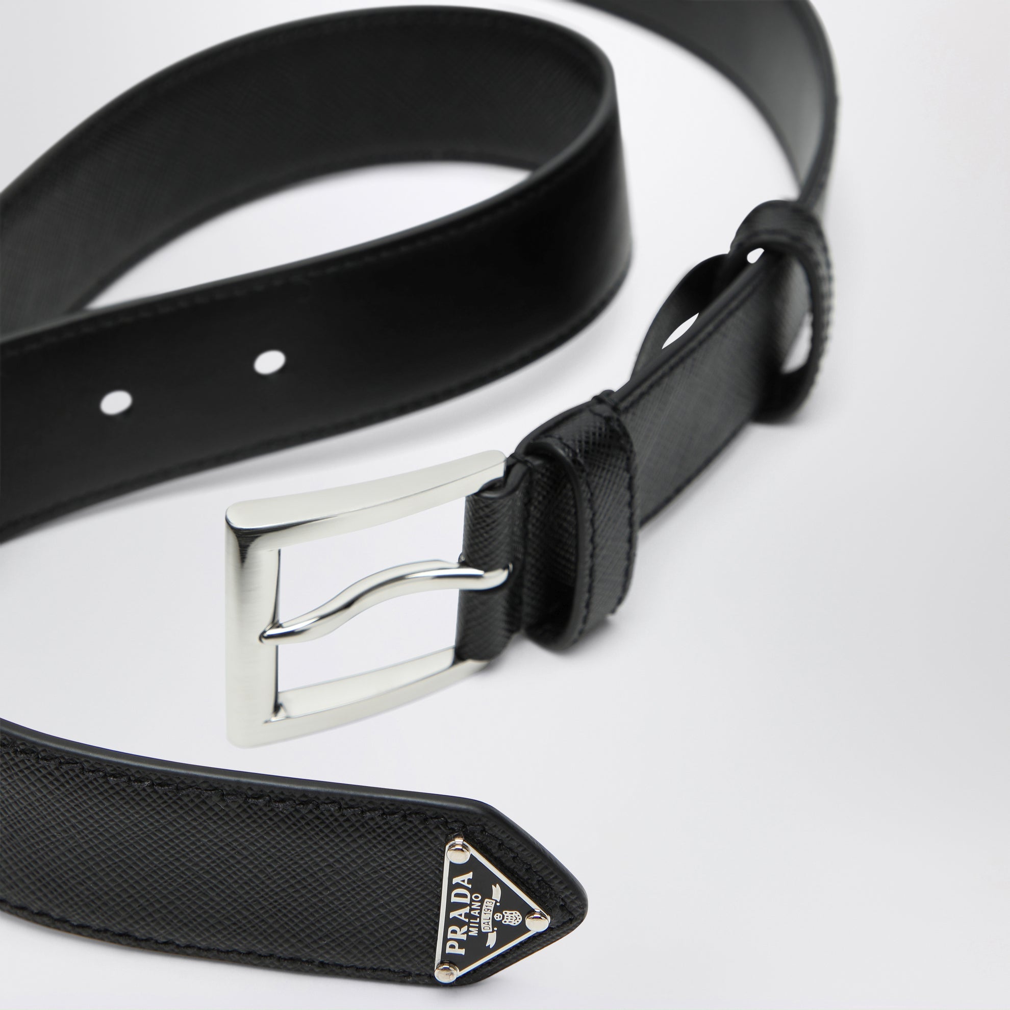 Black Saffiano belt