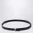 Ceinture fine en cuir noir