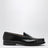 Black brushed leather loafers