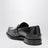 Brushed leather moccasins in black