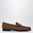 Cacao aged-effect suede loafers