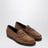 Cacao aged-effect suede loafers