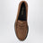 Cacao aged-effect suede loafers