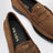 Cacao aged-effect suede loafers
