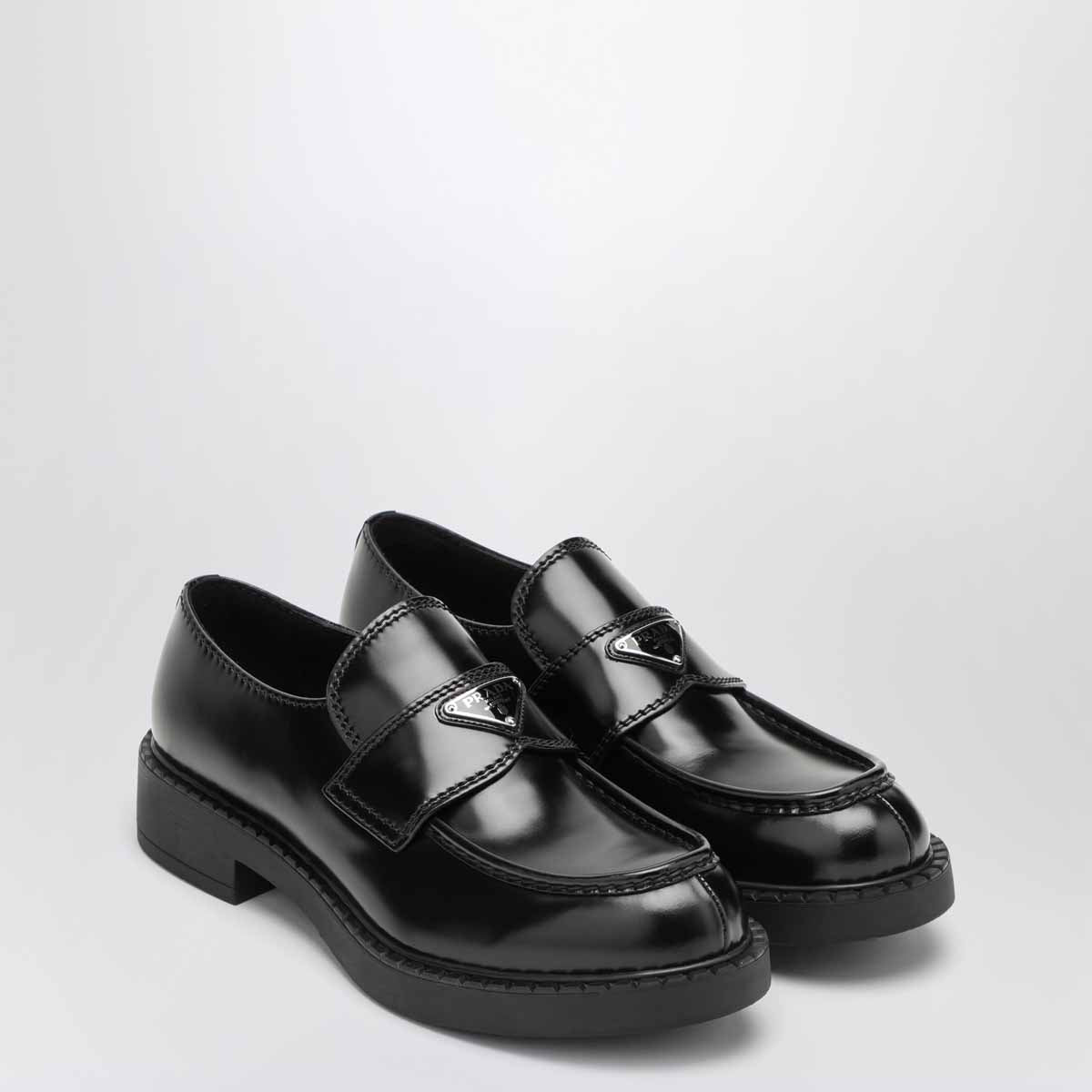 Mocassins Chocolate en cuir brossé noir