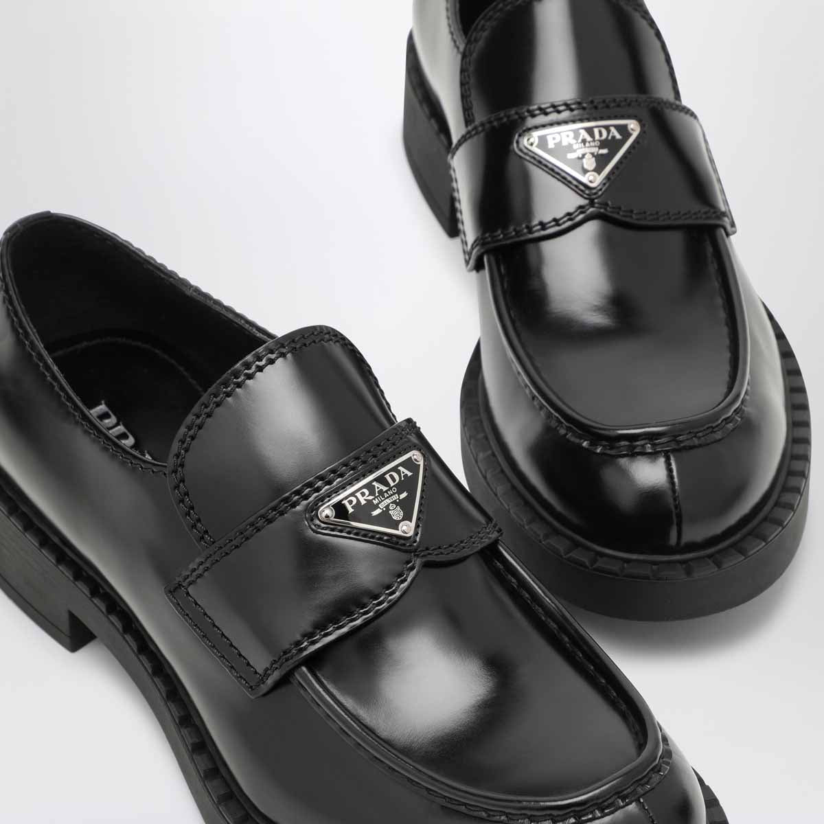 Mocassins Chocolate en cuir brossé noir