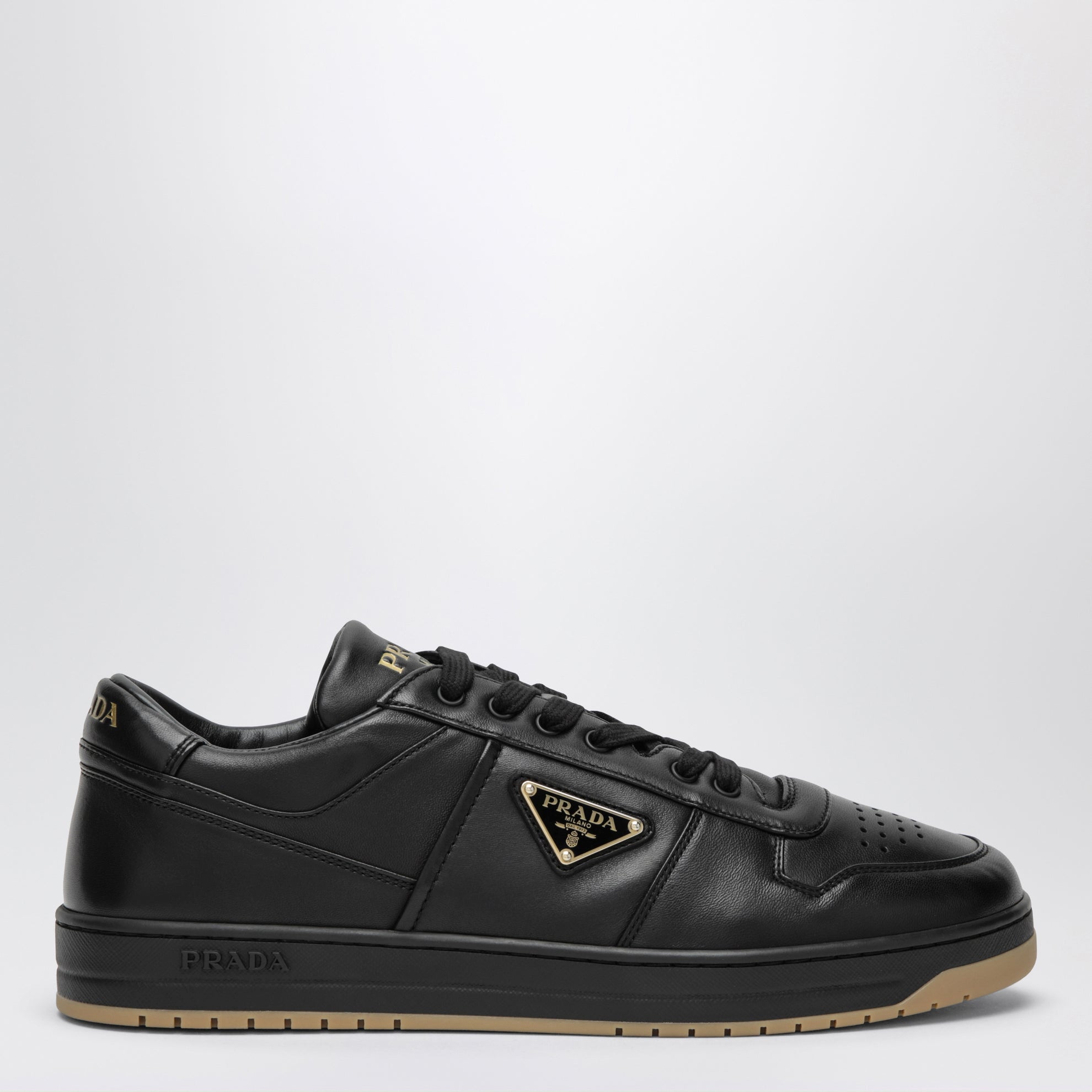 Sneakers Downtown noires en cuir nappa
