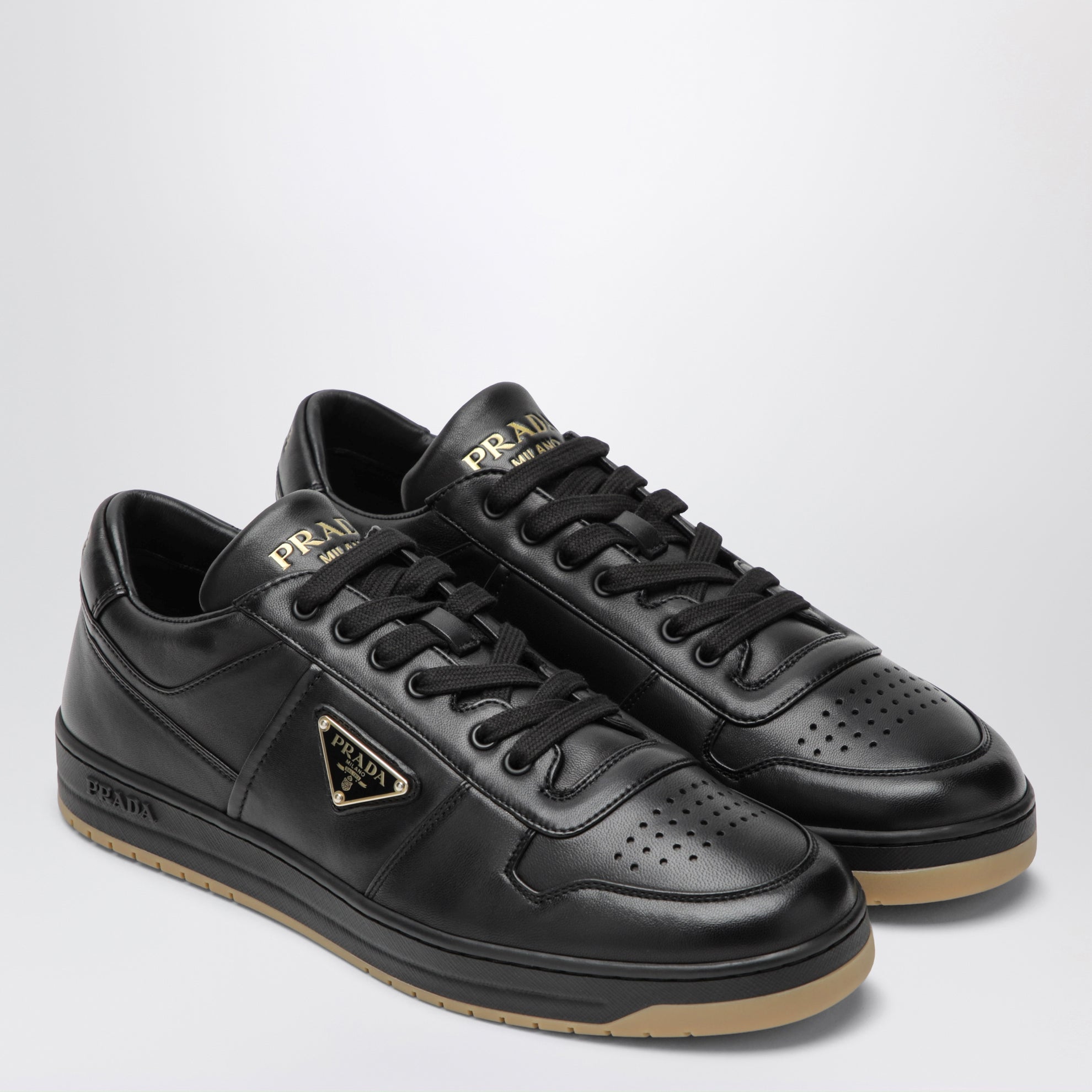 Sneakers Downtown noires en cuir nappa