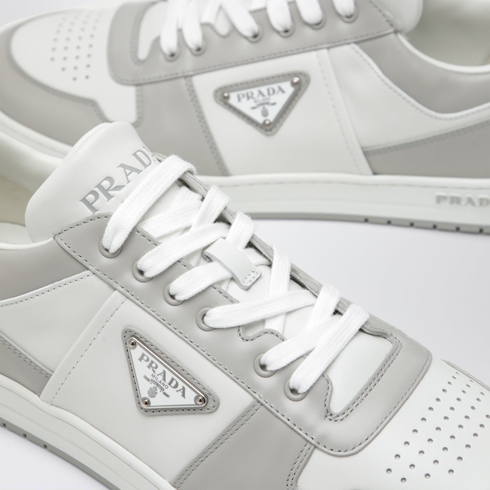 Sneakers Downtown en cuir blanc/cristal