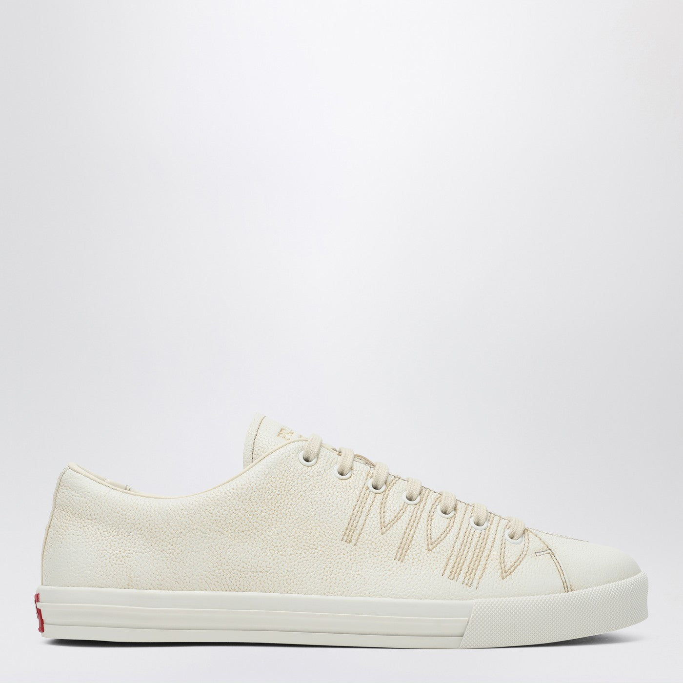 Baskets couleur talc en cuir