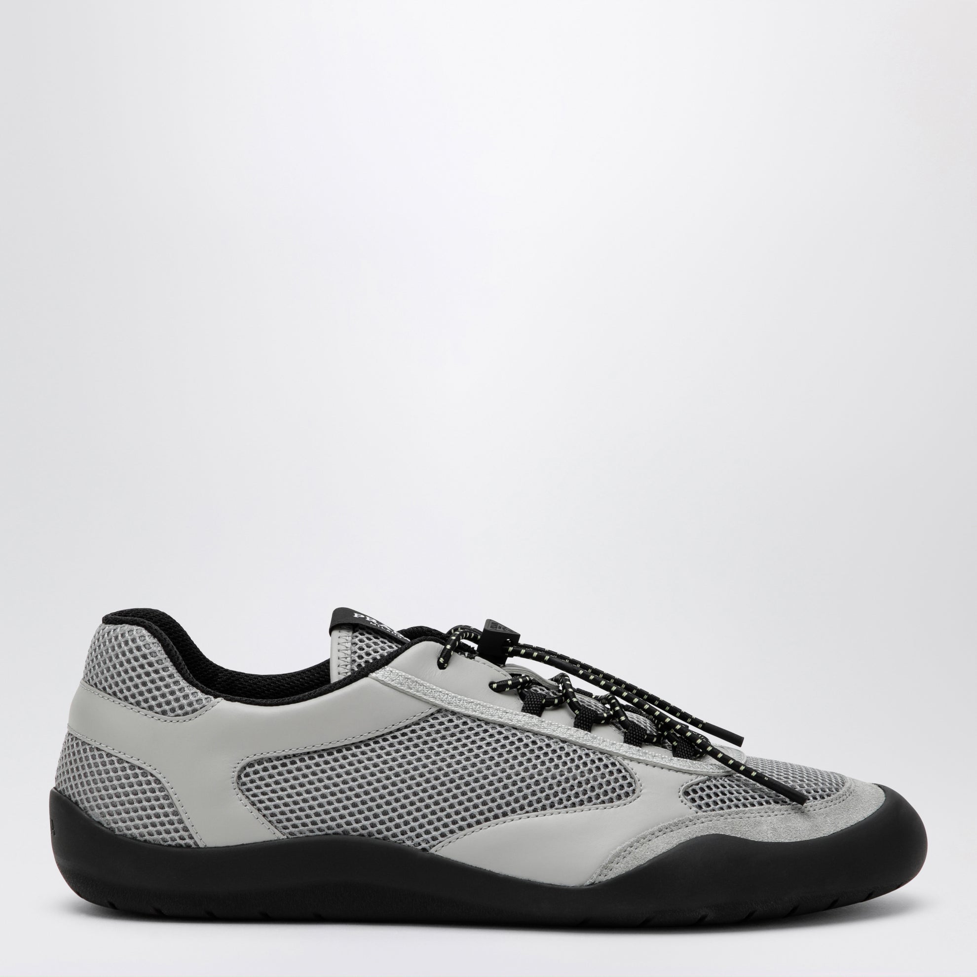 Graue Speedrock Sneakers aus Leder und Mesh-Gewebe