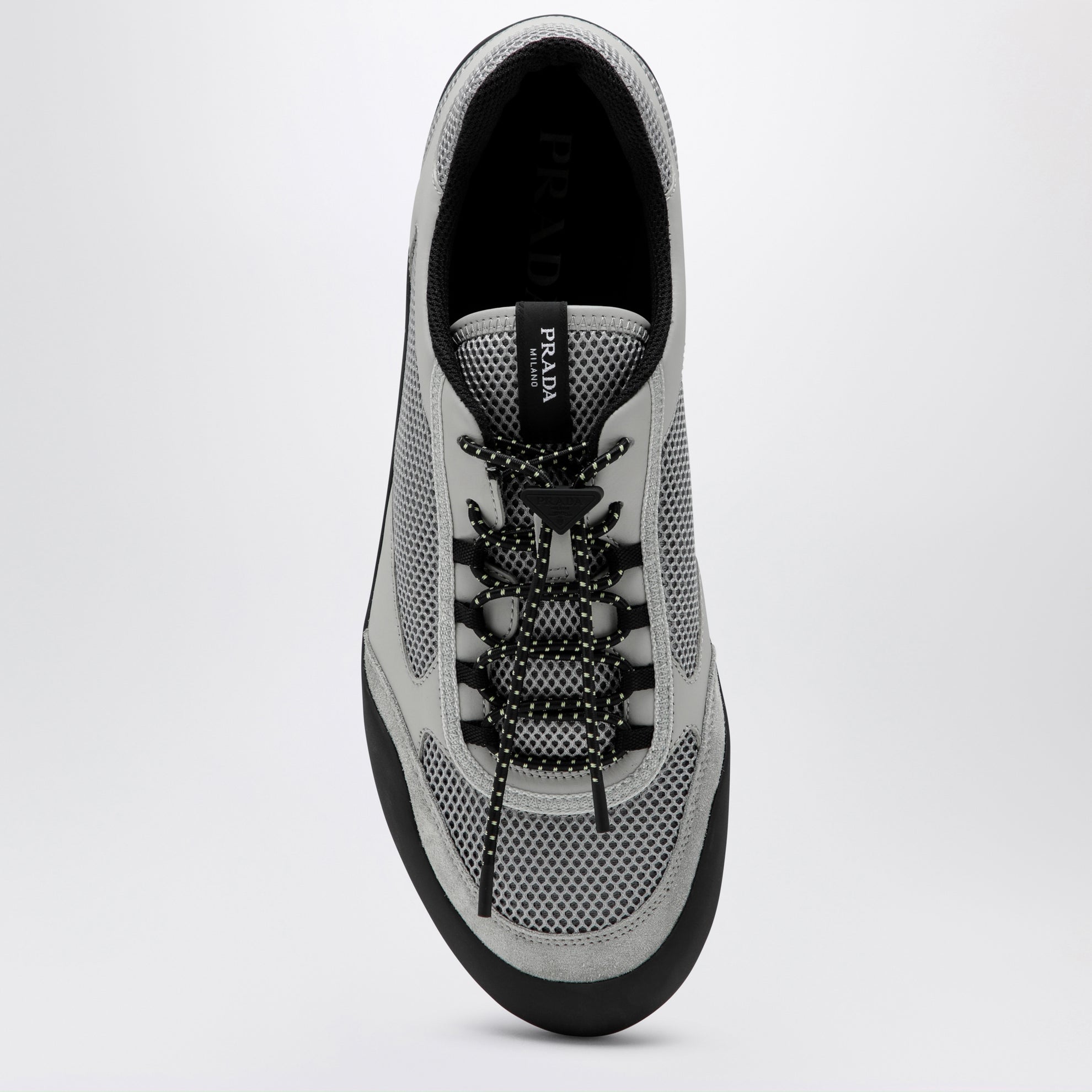 Graue Speedrock Sneakers aus Leder und Mesh-Gewebe