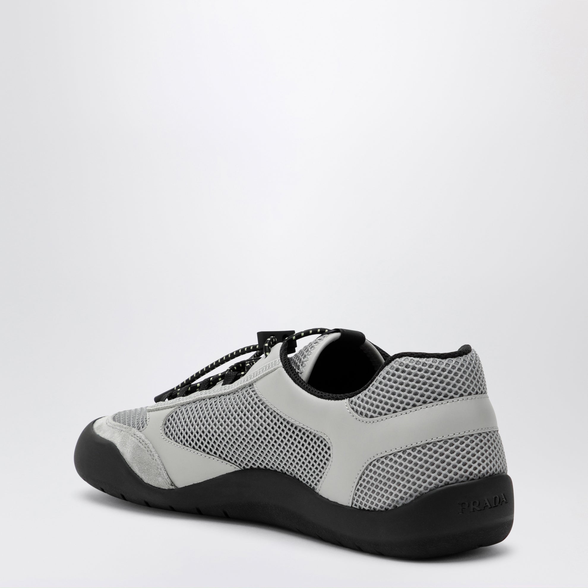 Graue Speedrock Sneakers aus Leder und Mesh-Gewebe