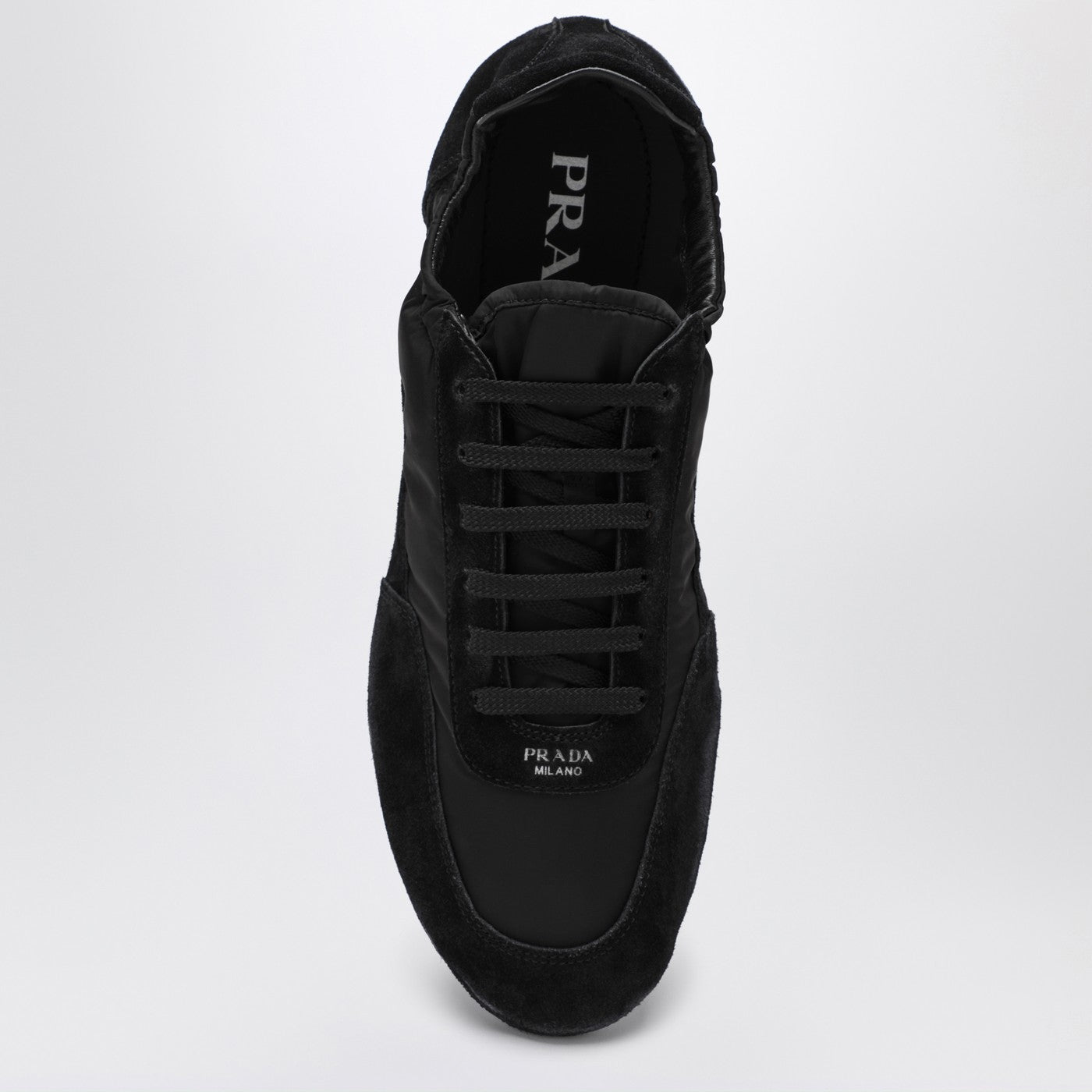 Collapse Re-Nylon and Suede Sneaker