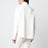 Giacca con zip bianca in tessuto bouclé