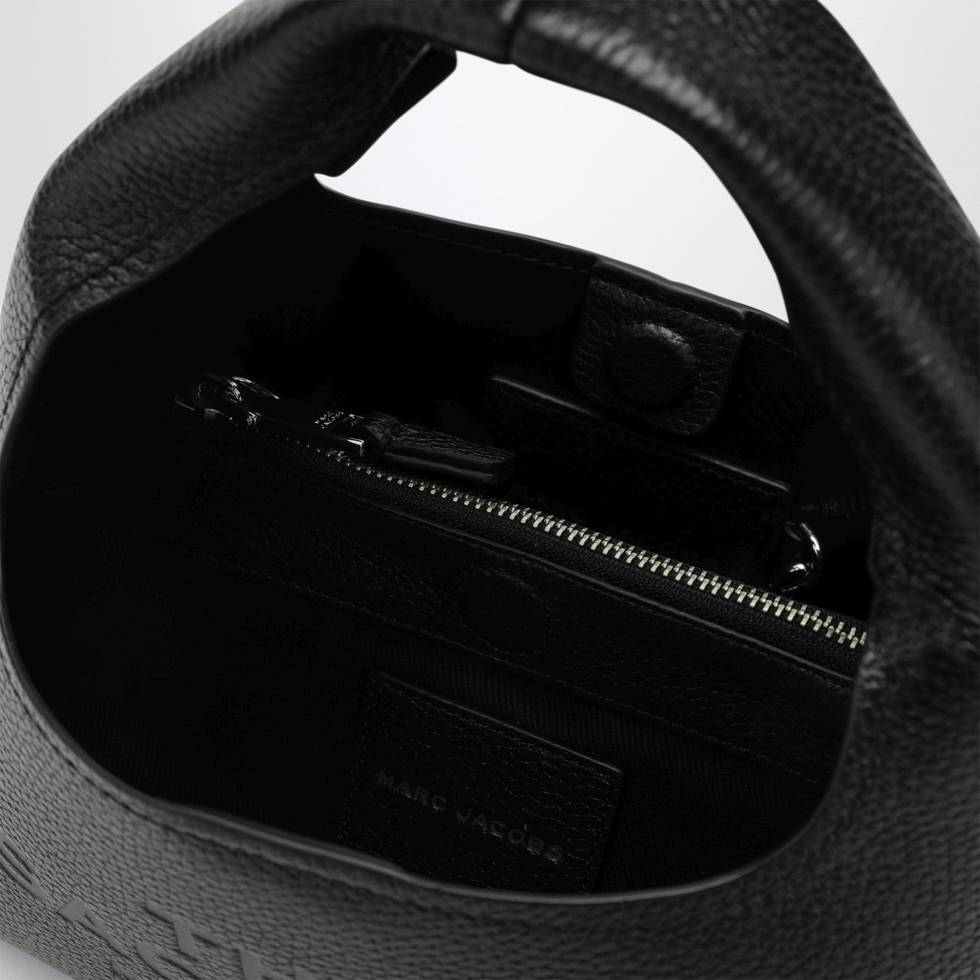The Mini Sac Bag en cuir pleine fleur noir