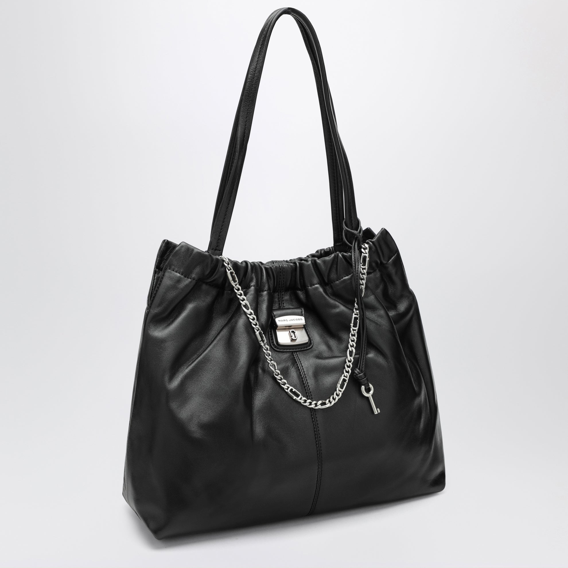 Black The Cristina Tote bag in leather