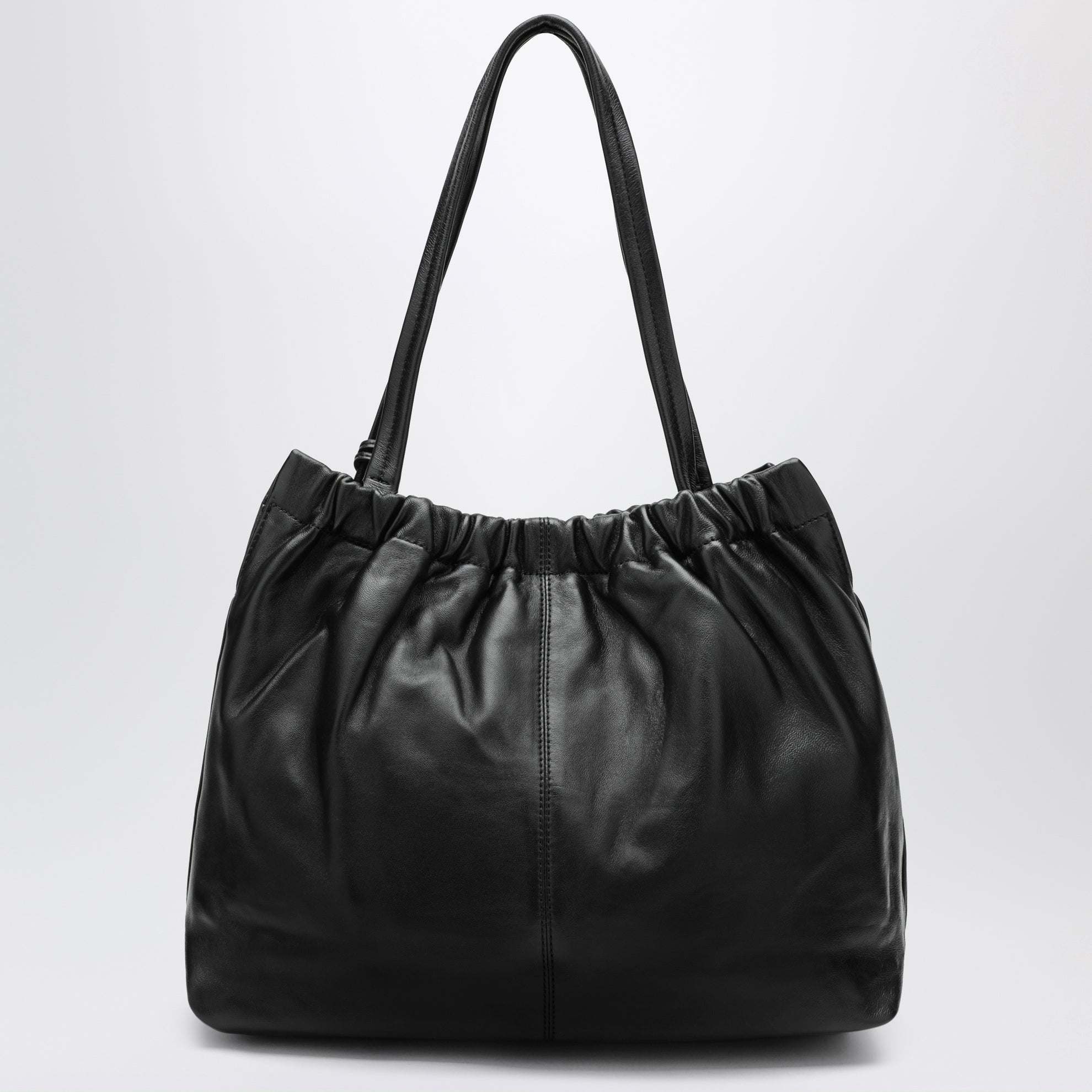 Black The Cristina Tote bag in leather