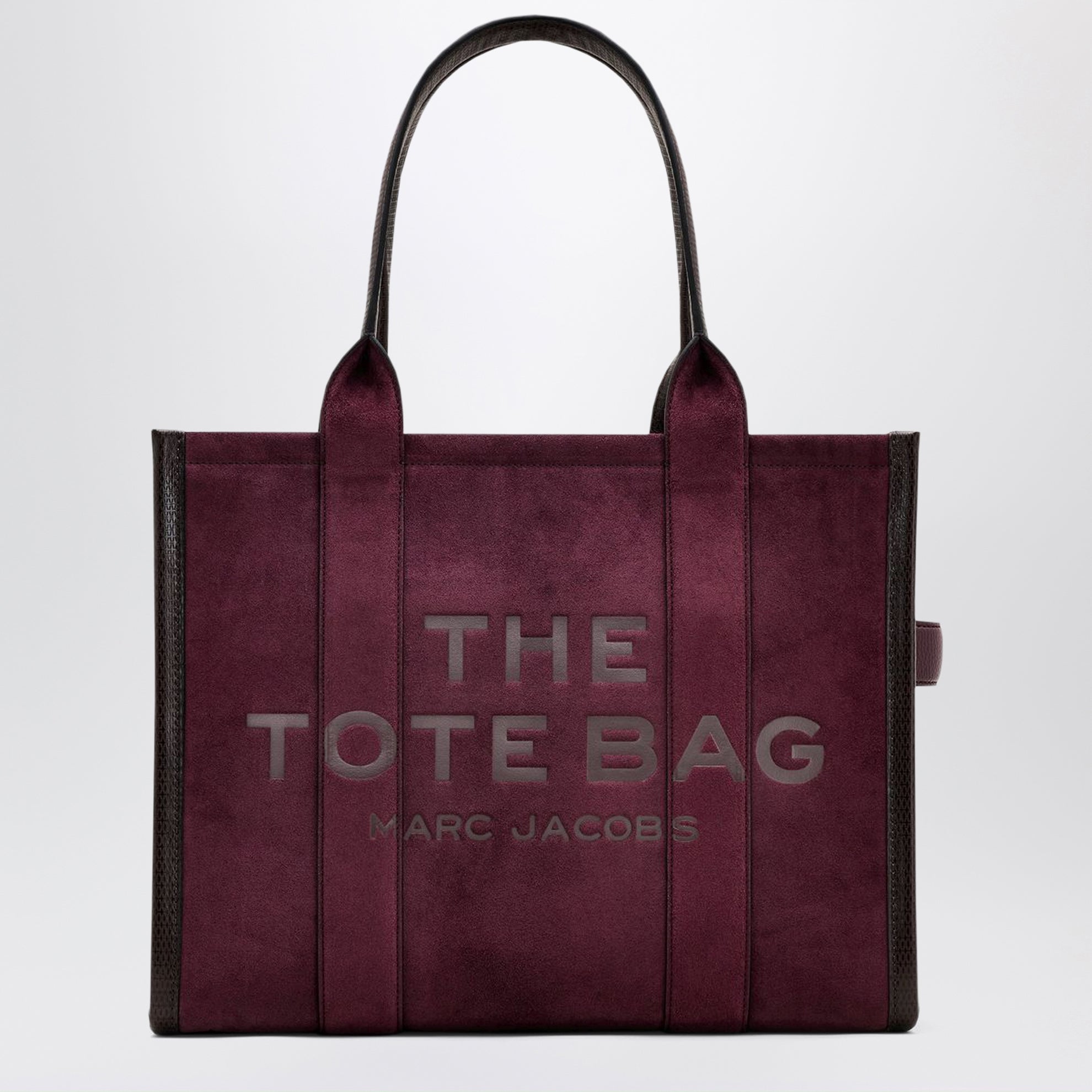 The Large Tote Bag in suede Dark Plum