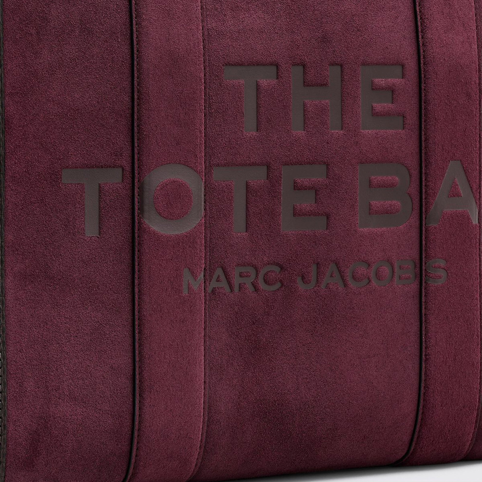 The Large Tote Bag in suede Dark Plum