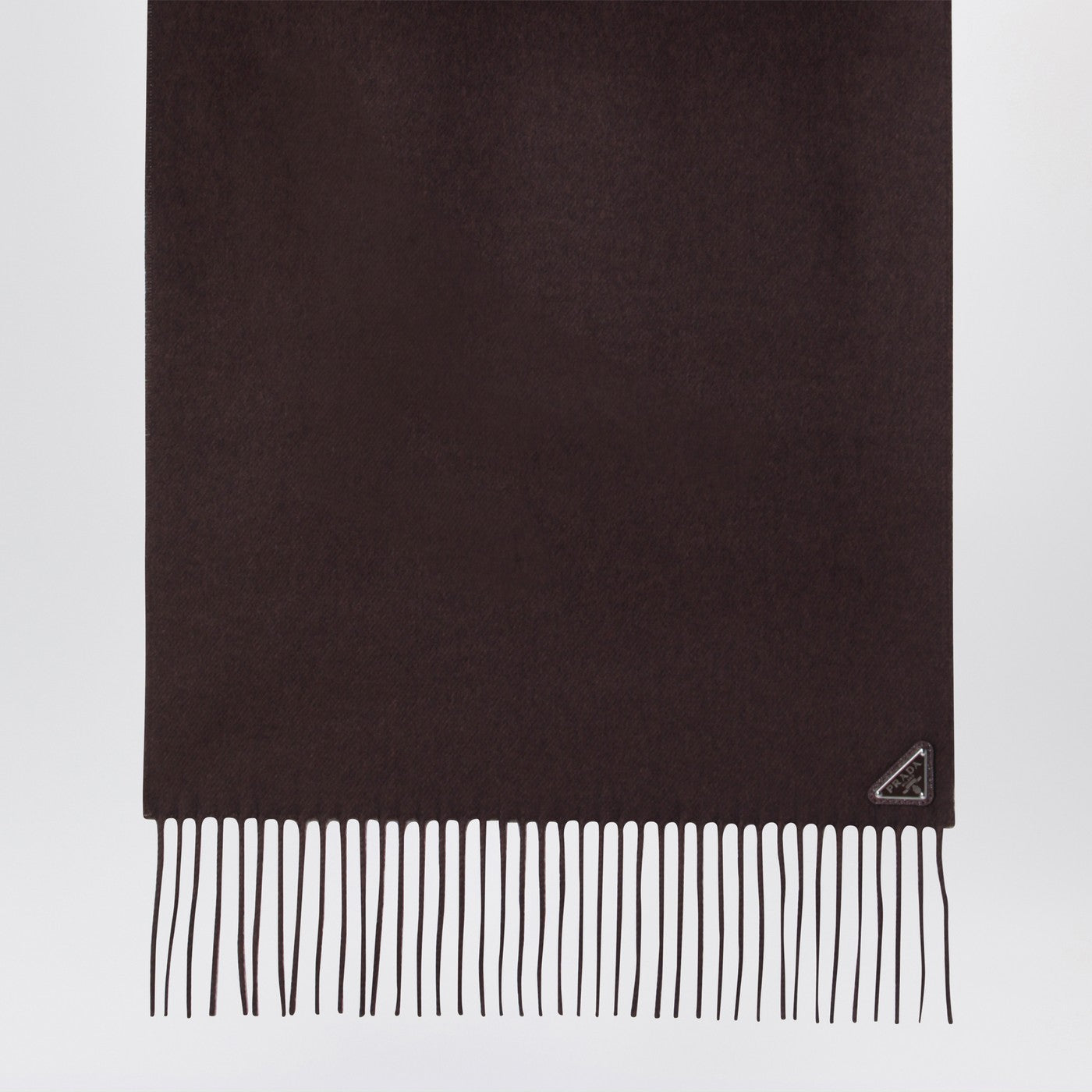 Sciarpa marrone in seta e cashmere