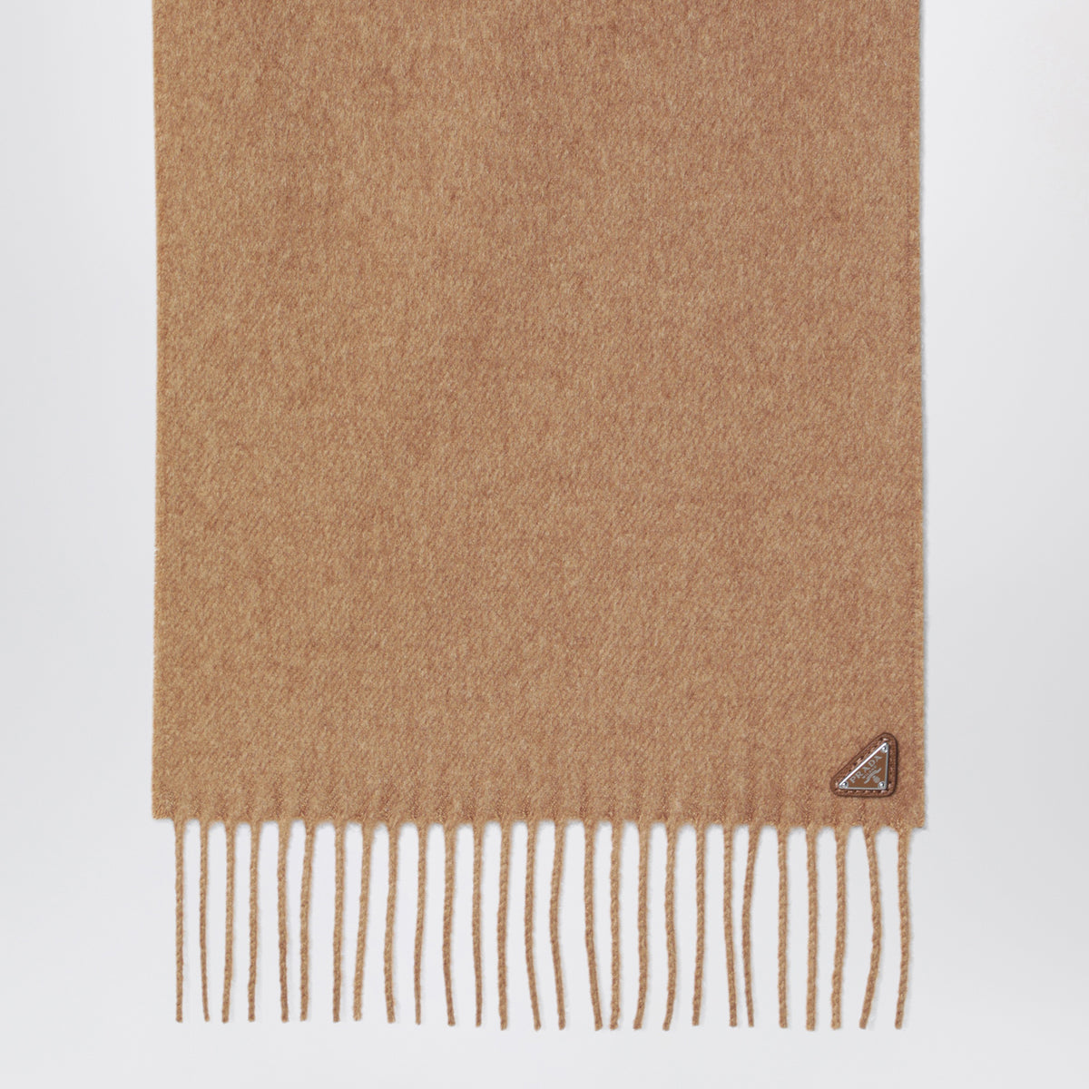 Camel silk and cashmere scarf
