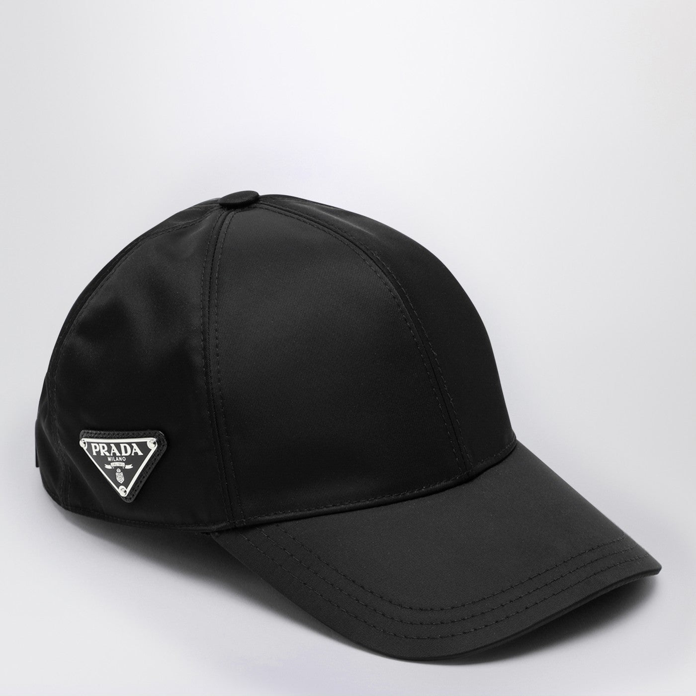 Black nylon baseball cap