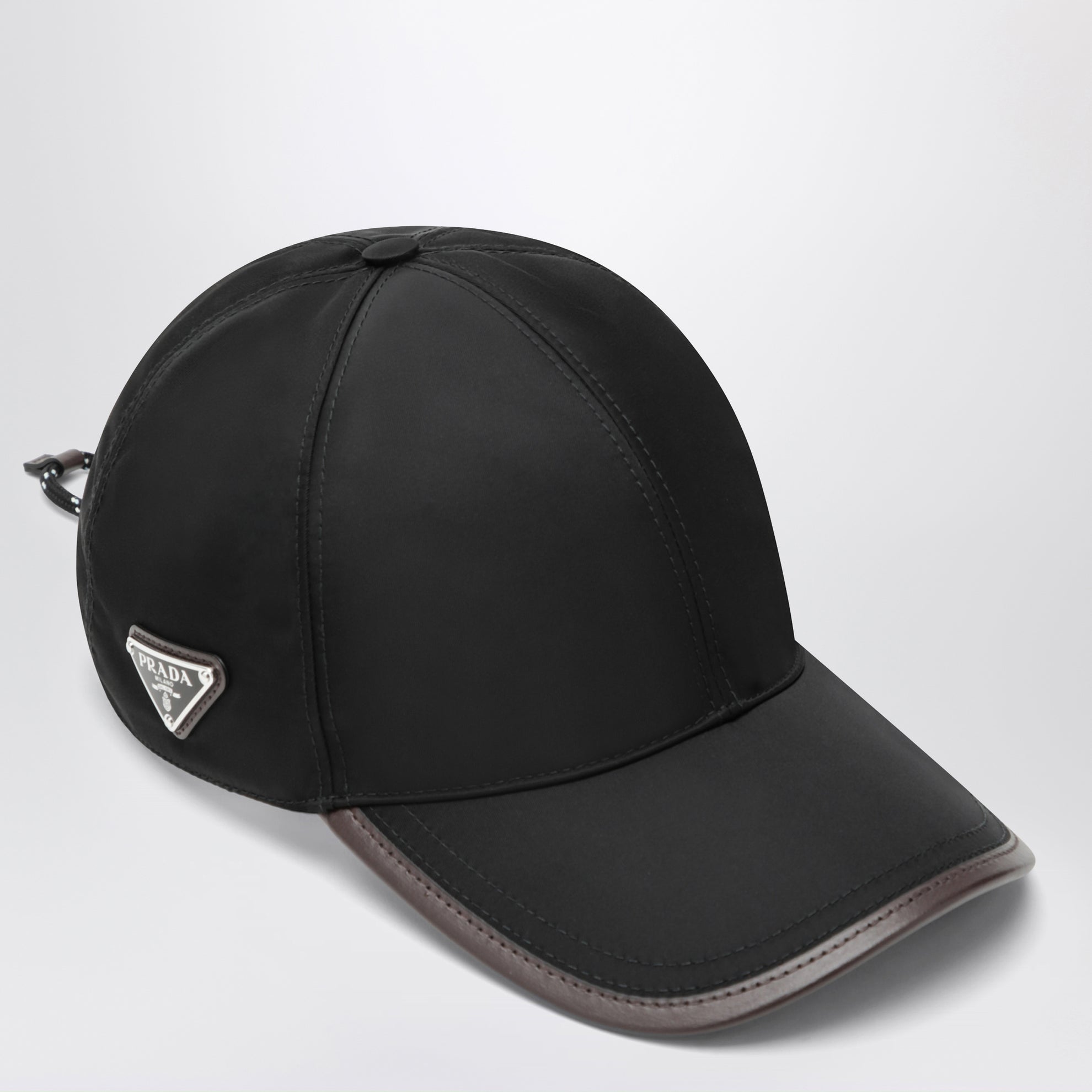 Cappello da baseball Prada Speedrock in Re-Nylon nero