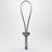 Bolo Tie nero in Saffiano con logo
