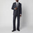 Navy double-breasted wool suit