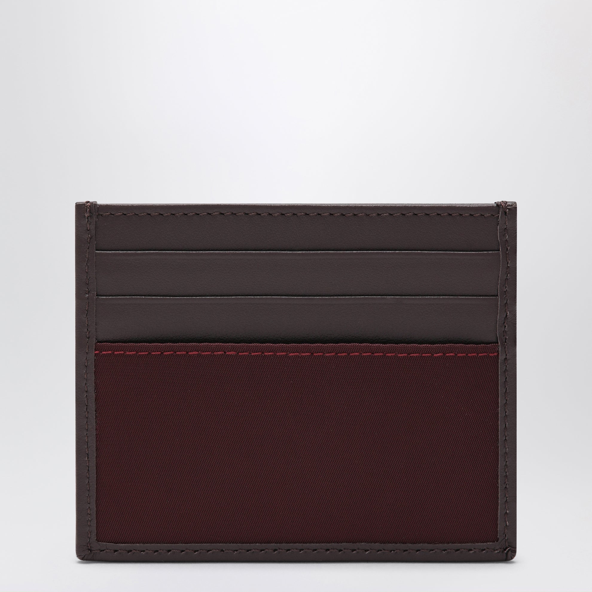Prada Speedrock cardholder in Re-Nylon and burgundy leather