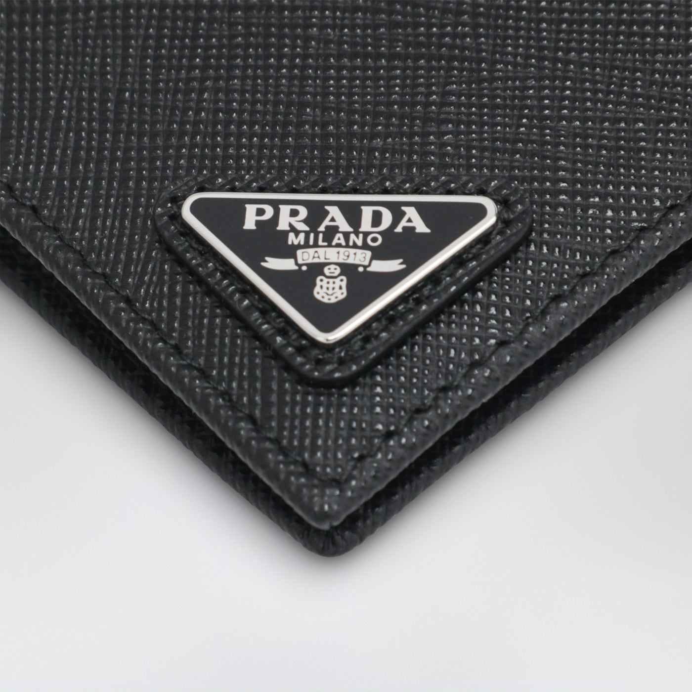 Schwarzer Kartenhalter aus Saffiano-Leder